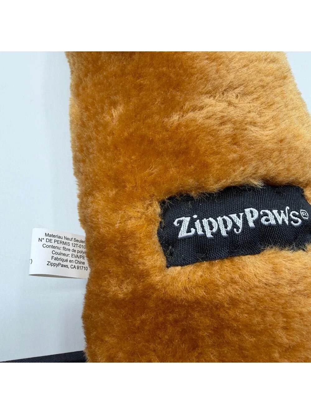 ZippyPaws Jigglerz Baguette Plush Squeaky Dog Toy Brown Bread ZP1122 Cute NWT